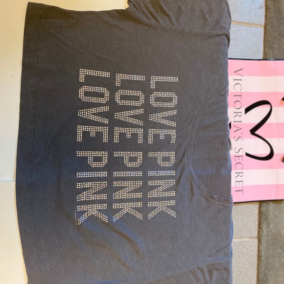 PINK VICTORIA’S SECRET BLING CROP TOP - Picture 2 of 3